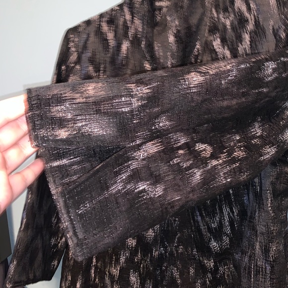 Eileen Fisher High Collar Open Front Jacket Petite - Picture 3 of 11